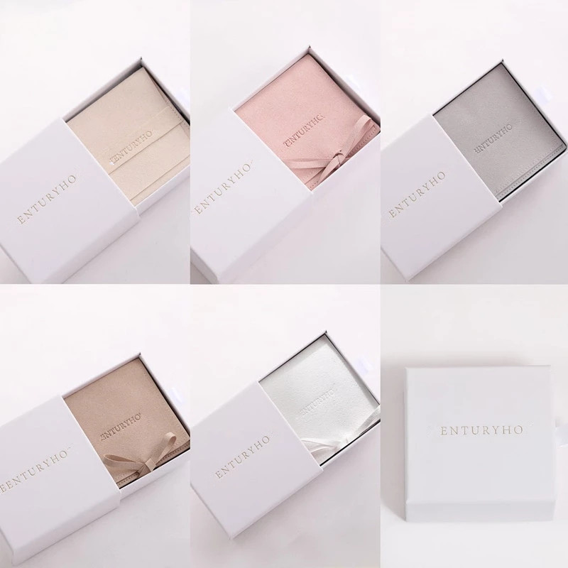 Velvet Jewelry Box - パーソナライズされたロゴ付きの段ボール箱,ポーチ,ストラップ,ジュエリー,引き出し,ポーチ用のピンクのベルベットポーチ