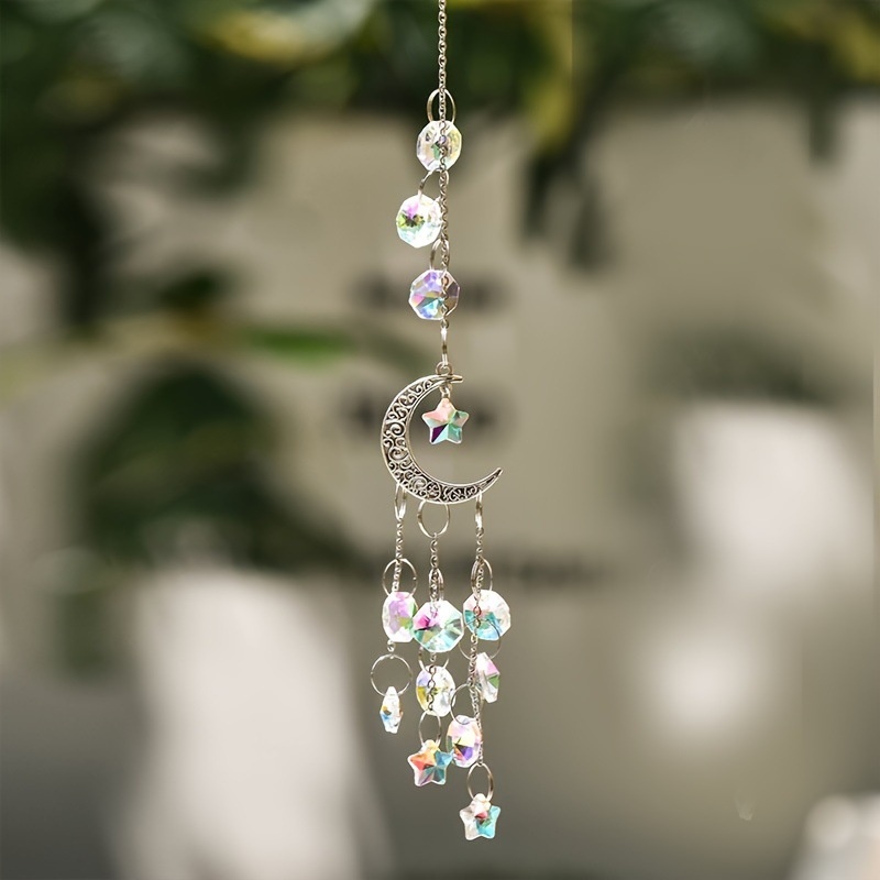 Crystal Ball Decor - K9 クリスタル レインボー サンキャッチャー ラブハート＆ムーンデザイン付き –