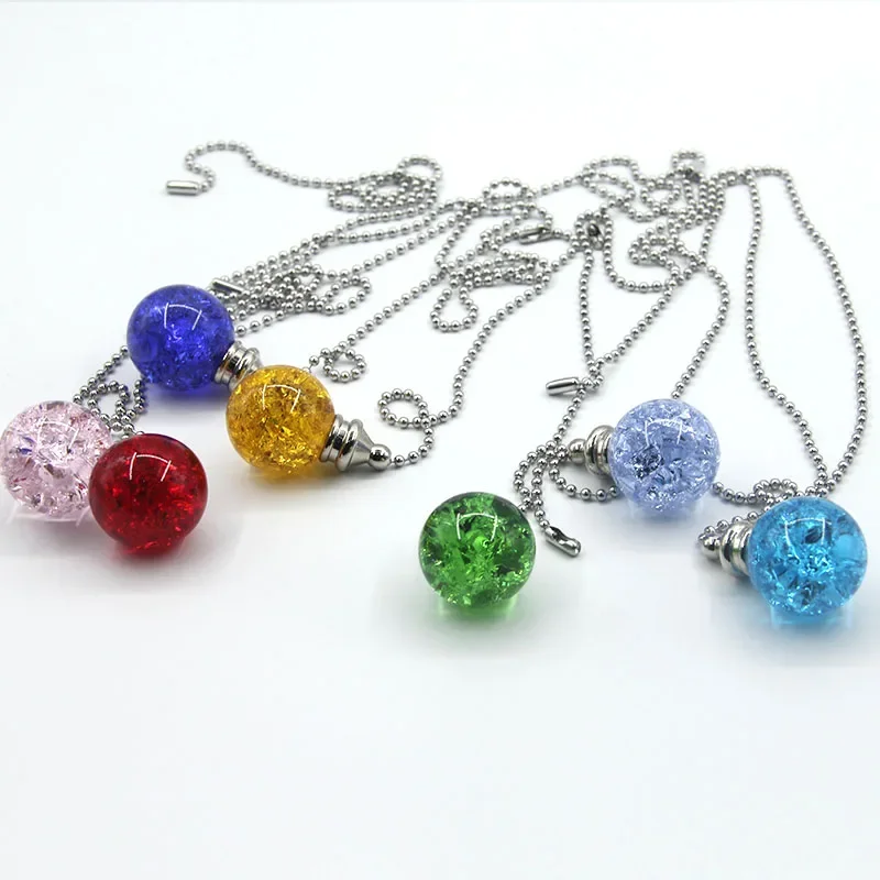 3 センチメートルカラークリスタルアイスクラックボールペンダ - Crystal Ball Decor のレビューと価格