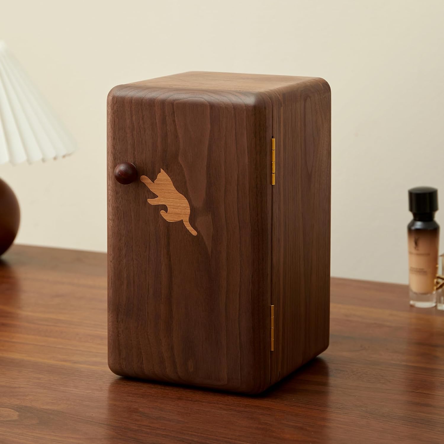 ブラックウォールナット無垢材キャビネットジュエリーボックス、 - Velvet Jewelry Box のレビューと価格