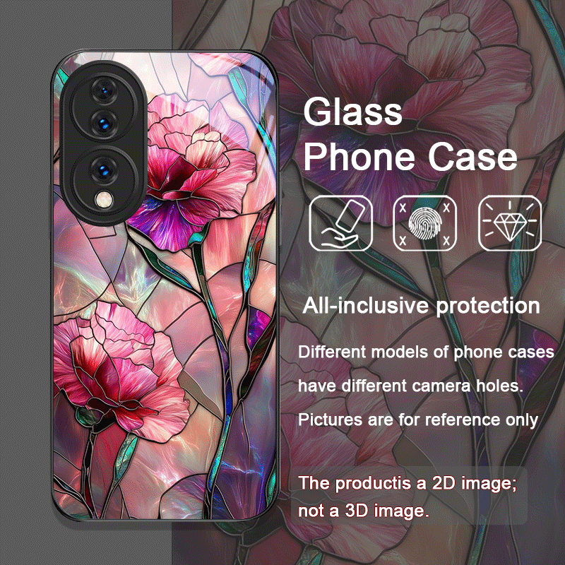 美しい花柄大理石テクスチャ強化ガラス製スマホケース Huaw - Huawei Nova 12 のレビューと価格