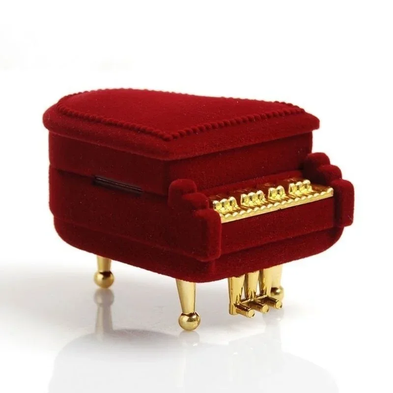 かわいいピアノの形をしたベルベットの指輪ボックス,婚約指輪, - Velvet Jewelry Box のレビューと価格