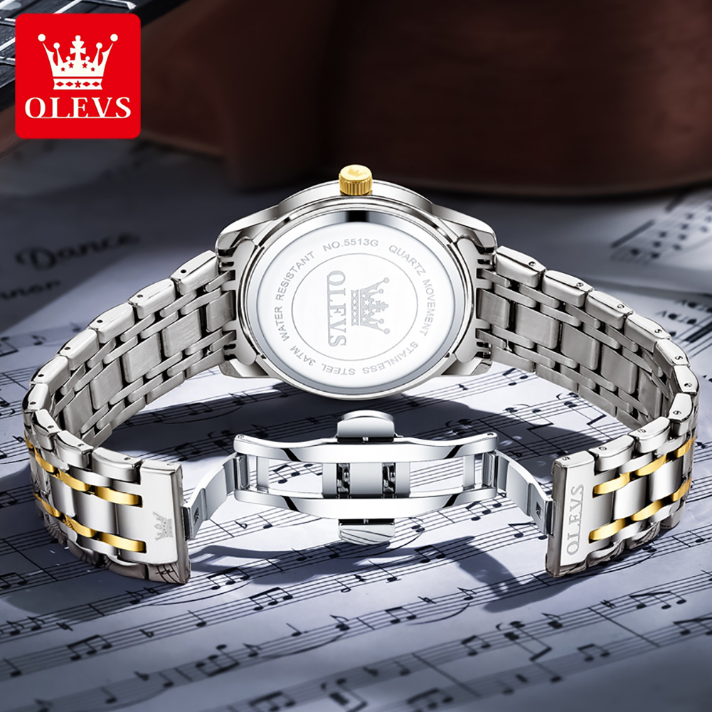 OLEVS ブランドファッションメンズ腕時計ステンレス鋼防水 - Luxury Zone のレビューと価格