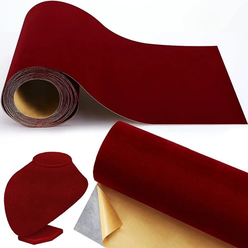 20cm/3m/5m/10m x 45cm 赤色 自己粘着性 - Velvet Jewelry Box のレビューと価格
