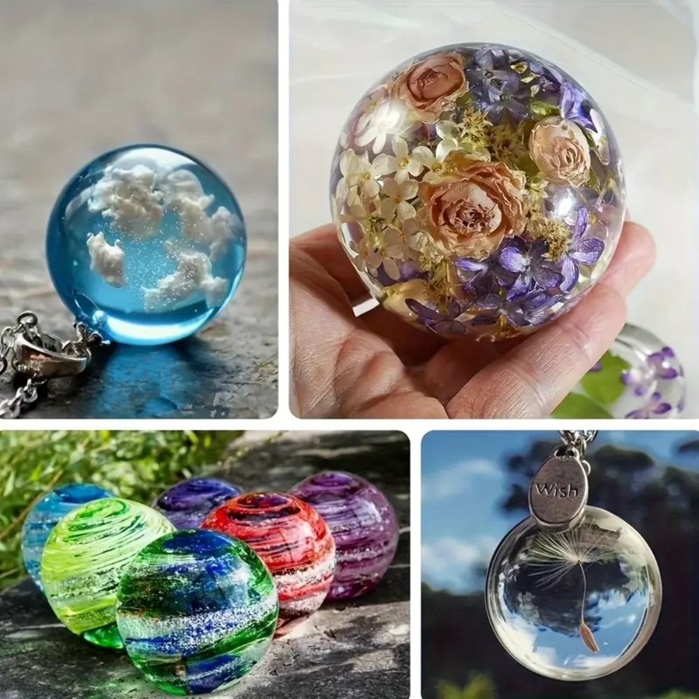 1PC 8 センチメートルシリコーンクリスタルボール型再利用 - Crystal Ball Decor のレビューと価格