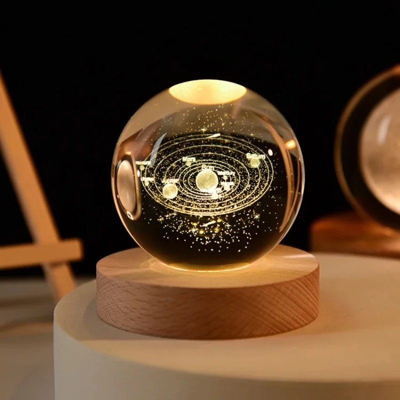 6cmクリスタルボール装飾 天文学 太陽系 惑星 月 宇宙飛 - Crystal Ball Decor のレビューと価格