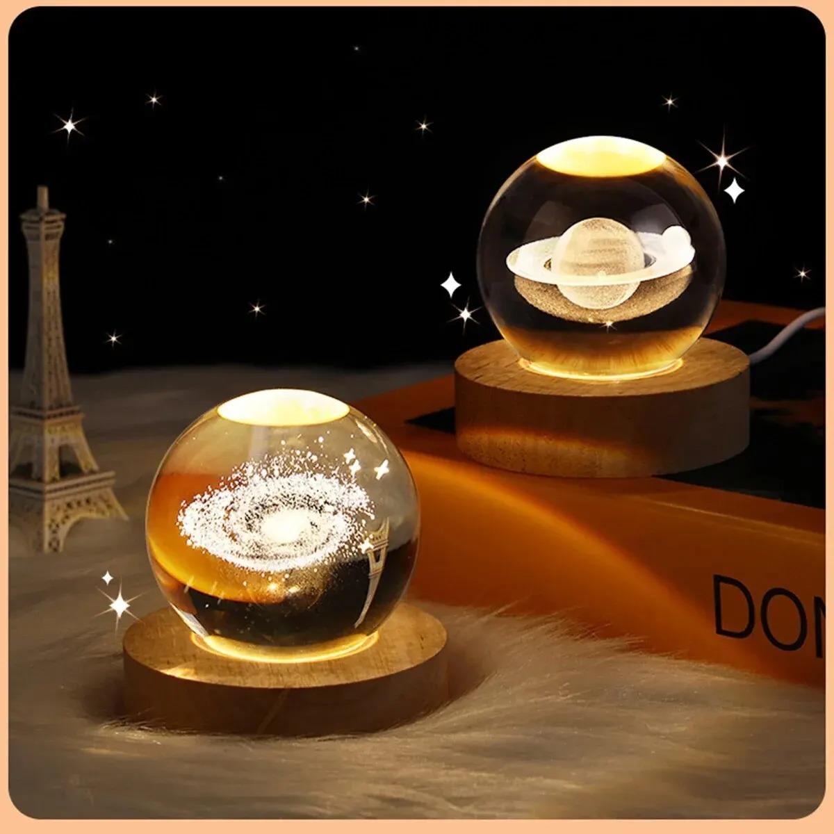 6cmクリスタルボール装飾 天文学 太陽系 惑星 月 宇宙飛 - Crystal Ball Decor のレビューと価格